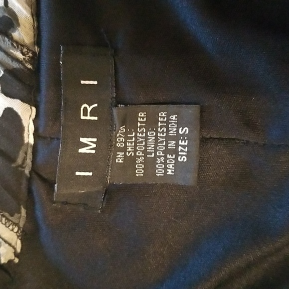 DIMRI Black Butterfly Pattern Lined Full Skirt with Flowy Ruffle Detail - Picture 4 of 8